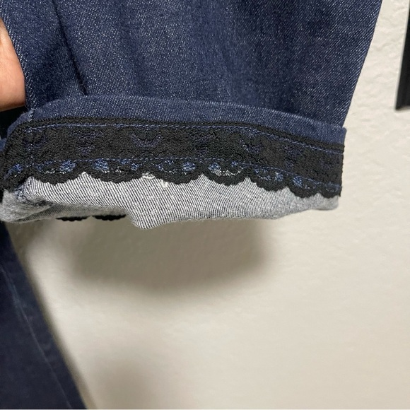 The Essential Trouser by Anthropologie Dark Wash Denim Size 8 - Picture 4 of 7